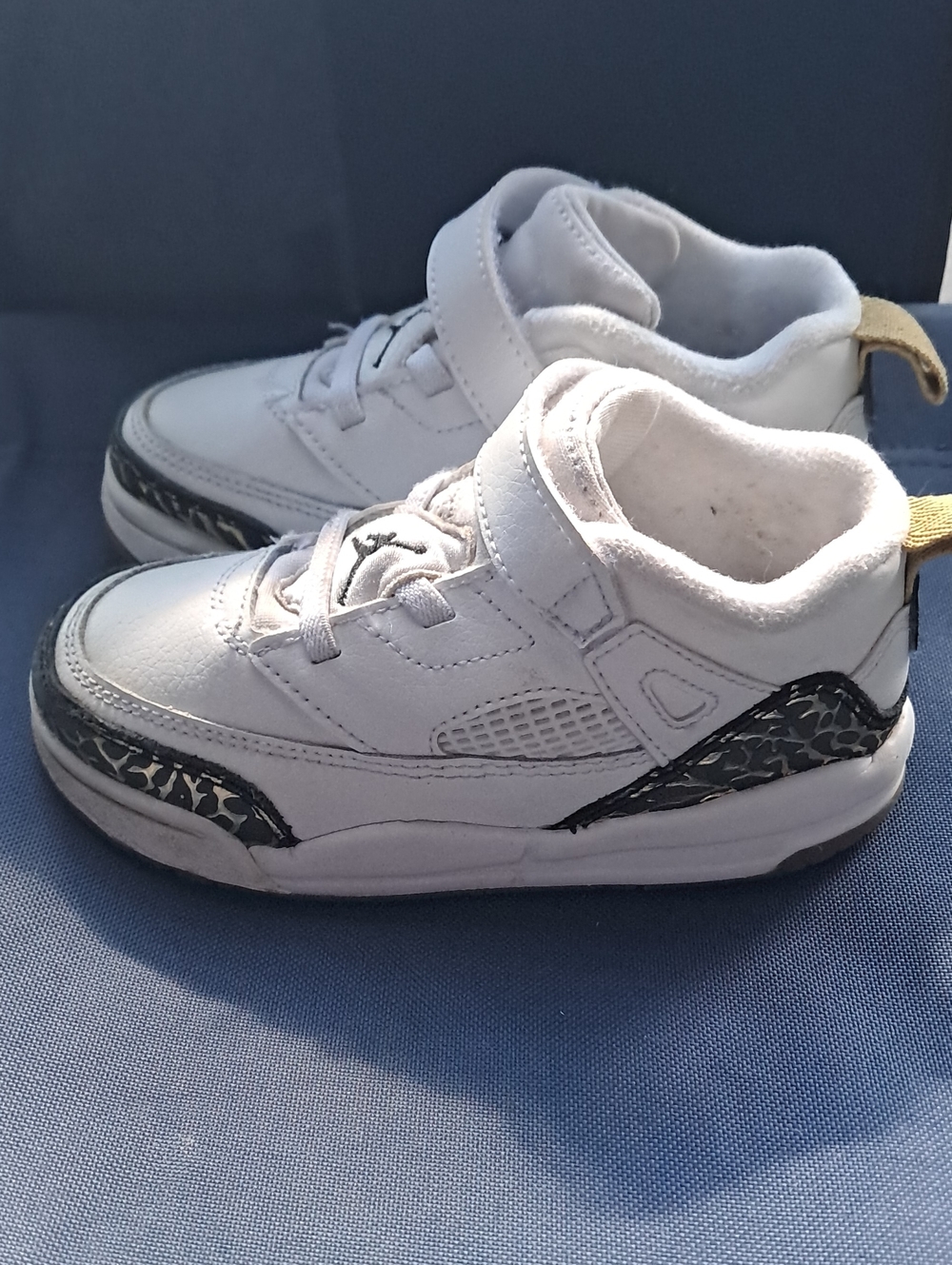 Jordan ,Kids White Athletic Sneakers with Black Accent Size 9C